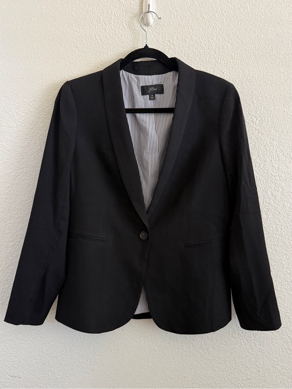 J. Crew Parke Wool Blend One Button Women's Blazer Jacket Size 6
